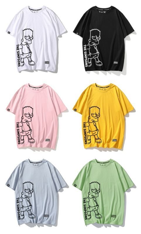 画像7: Unisex scribbling Simpson printingT-shirt ユニセックス 男女兼用THE SINPSONSロゴ入りシンプソン半袖 Tシャツ (7)