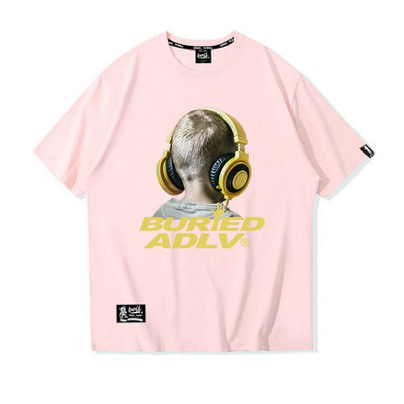 画像6:  Unisex Headphone boy  Print Short Sleeve T-shirt ユニセックス 男女兼用 ヘッドホーンボーイ半袖 Tシャツ (6)