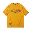 画像10:  Unisex Donut x Simpson Print Short Sleeve T-shirt　ユニセックス 男女兼用 シンプソン×ドーナツ半袖 Tシャツ (10)