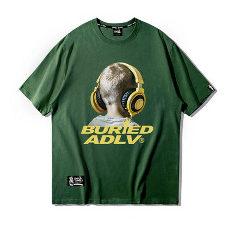 画像4:  Unisex Headphone boy  Print Short Sleeve T-shirt ユニセックス 男女兼用 ヘッドホーンボーイ半袖 Tシャツ (4)