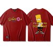 画像2:  Unisex Donut x Simpson Print Short Sleeve T-shirt　ユニセックス 男女兼用 シンプソン×ドーナツ半袖 Tシャツ (2)
