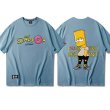 画像1:  Unisex Donut x Simpson Print Short Sleeve T-shirt　ユニセックス 男女兼用 シンプソン×ドーナツ半袖 Tシャツ (1)