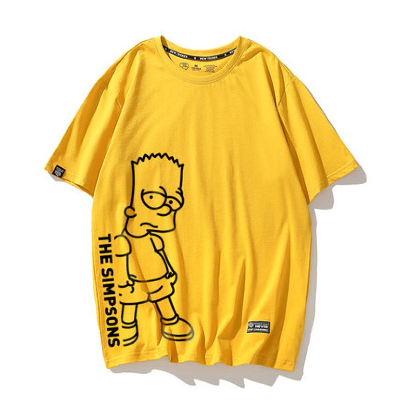 画像6: Unisex scribbling Simpson printingT-shirt ユニセックス 男女兼用THE SINPSONSロゴ入りシンプソン半袖 Tシャツ (6)