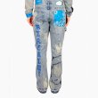 画像2: EVAE+ X BLACK LUX  Graffiti Handpaint Denim Pants Jeans グラフィティ ハンドペイント カスタム デニムパンツ ジーンズ (2)