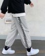 画像8: Unisex  side checkered loose wide-leg pants Sweatpants Jogger Pants   ユニセックス 男女兼用サイドチェック柄 スウェットパンツ ジョガーパンツ (8)