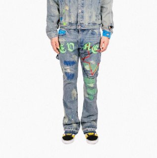 AWE GOD Graffiti Handpaint Denim Pants Jeans グラフィティ ハンド