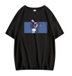 画像1: unisex Tom and jerry Drink Tom Print Half sleeve T-shirt　ユニセックス トムとジェリー  ドリンクトム プリント 五分袖Tシャツオーバーサイズ Tシャツ (1)