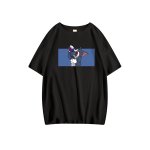 画像8: unisex Tom and jerry Drink Tom Print Half sleeve T-shirt　ユニセックス トムとジェリー  ドリンクトム プリント 五分袖Tシャツオーバーサイズ Tシャツ (8)