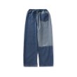 画像3: Unisex contrast stitching jeans drawstring loose harem Pants   ユニセックス 男女兼用カラーコントラストステッチルーズ デニムパンツ (3)
