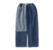 画像9: Unisex contrast stitching jeans drawstring loose harem Pants   ユニセックス 男女兼用カラーコントラストステッチルーズ デニムパンツ (9)