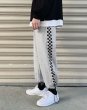 画像6: Unisex  side checkered loose wide-leg pants Sweatpants Jogger Pants   ユニセックス 男女兼用サイドチェック柄 スウェットパンツ ジョガーパンツ (6)