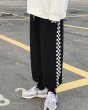 画像7: Unisex  side checkered loose wide-leg pants Sweatpants Jogger Pants   ユニセックス 男女兼用サイドチェック柄 スウェットパンツ ジョガーパンツ (7)