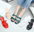 画像6: chain square toe flat sandals slippers shoes 　チェーンスクエアトゥ フラットサンダル　スリッパ (6)