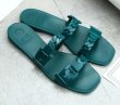 画像4: chain square toe flat sandals slippers shoes 　チェーンスクエアトゥ フラットサンダル　スリッパ (4)