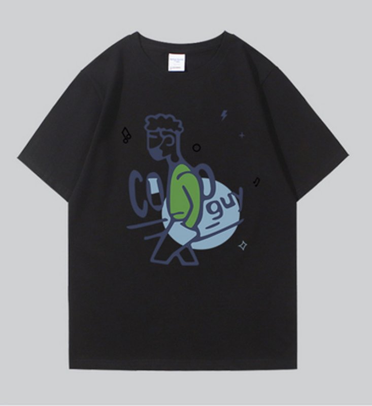画像11: unisex  coolguy print sleeve T-shirt ユニセックス アニメプリント Tシャツ (11)