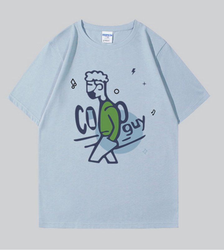 画像10: unisex  coolguy print sleeve T-shirt ユニセックス アニメプリント Tシャツ (10)