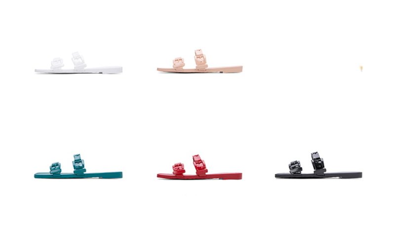 画像12: chain square toe flat sandals slippers shoes 　チェーンスクエアトゥ フラットサンダル　スリッパ (12)