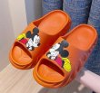 画像6: Women Mickey Mickey Mouse soft bottom flat Sandals slippers shower sandals　フラットミッキー　ミッキーマウス カラーシンプル スリッパ　サンダル　シャワーサンダル (6)