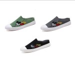 画像2: Men's Unisex Mickey mouse embroidered half sneakers shoes     ミッキーマウス　ミッキー刺繍ハーフスニーカー (2)