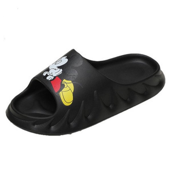 画像1: Women Mickey Mickey Mouse soft bottom flat Sandals slippers shower sandals　フラットミッキー　ミッキーマウス カラーシンプル スリッパ　サンダル　シャワーサンダル (1)