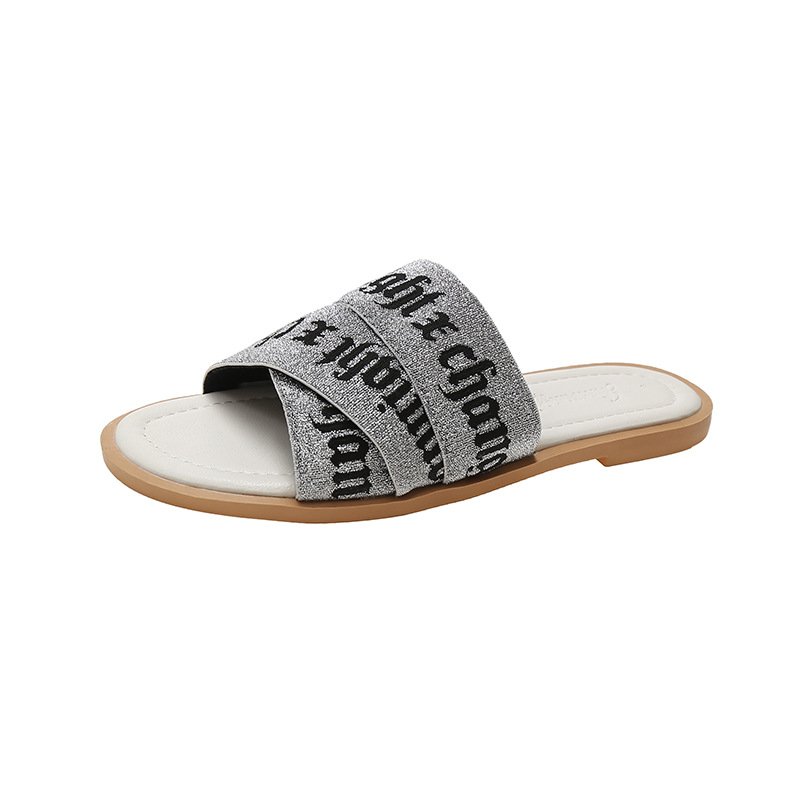 画像2: Women flat cross sandals slippers　フラットクロスシンプル サンダル　スリッパ (2)