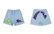 画像3: Unisex star embroidery sports five-point pants   ユニセックス男女兼用スターエンブレム付きショートパンツ ハーフパンツ (3)