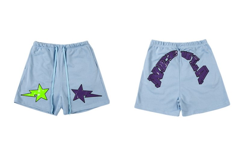 画像3: Unisex star embroidery sports five-point pants   ユニセックス男女兼用スターエンブレム付きショートパンツ ハーフパンツ (3)