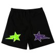 画像5: Unisex star embroidery sports five-point pants   ユニセックス男女兼用スターエンブレム付きショートパンツ ハーフパンツ (5)