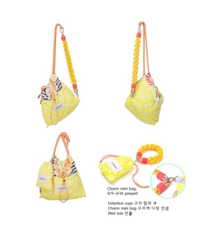 画像10:  Scarf motif rope tote shoulder 2WAY bag  スカーフモチーフロープ ショルダー トートエコバック (10)