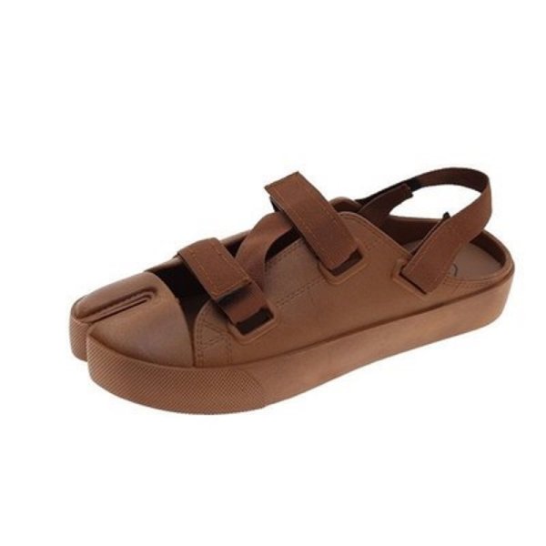 画像1: Women Tabi type flat sandals slippers　足袋 タビ型フラットサンダル スリッパ (1)