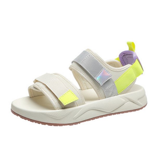 画像1: Women flat velcro casual sports sandals slippers　フラットベルクロシンプル サンダル　スリッパ (1)