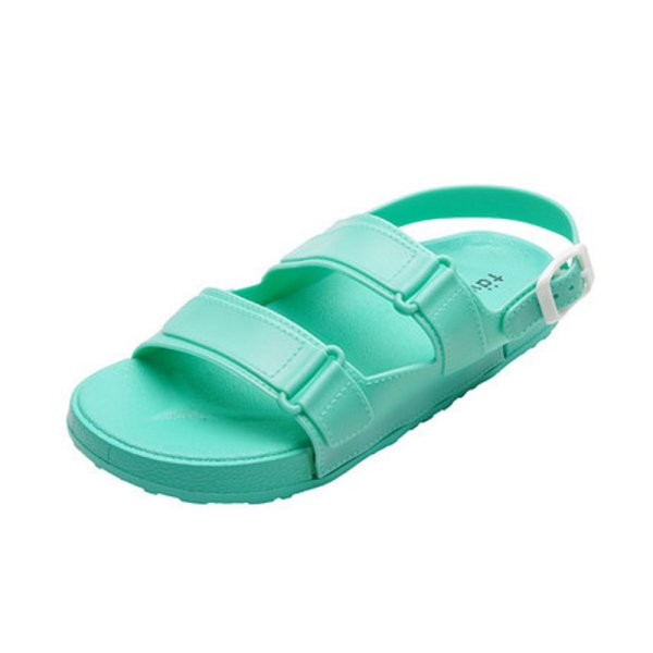 画像1: Women flat velcro colorful casual sports sandals slippers　フラットベルクロシンプルカラフル シャーベットカラーサンダル　スリッパ (1)