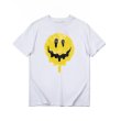 画像1: Unisex Smile drip peace large fit print cotton-jersey T-shirt ドロップ スマイリー スマイル ニコちゃん ＆ハート コットンTシャツ (1)
