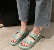 画像7: Women flat velcro colorful casual sports sandals slippers　フラットベルクロシンプルカラフル シャーベットカラーサンダル　スリッパ (7)