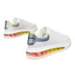 画像2: 21 Unisex Men's Rainbow Air sole white sneaker shoes ユニセックス男女兼用 レースアップ  エアーソール スニーカー カジュアル シューズ (2)