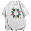 画像2:  Unisex Color penguin print T-shirt   男女兼用 ユニセックスカラーペンギンプリント 半袖Tシャツ (2)