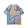 画像5:  Unisex Sponge Bob Graphic Paint Oversized T-shirt　  男女兼用 ユニセックス スポンジボブグラフィックペイントオーバーサイズ半袖Tシャツ (5)