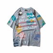 画像7:  Unisex Sponge Bob Graphic Paint Oversized T-shirt　  男女兼用 ユニセックス スポンジボブグラフィックペイントオーバーサイズ半袖Tシャツ (7)