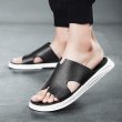 画像2: Men's Leather H Sandals  slippers   　H型レザーサンダル フリップフロップ  シャワー ビーチ サンダル  (2)