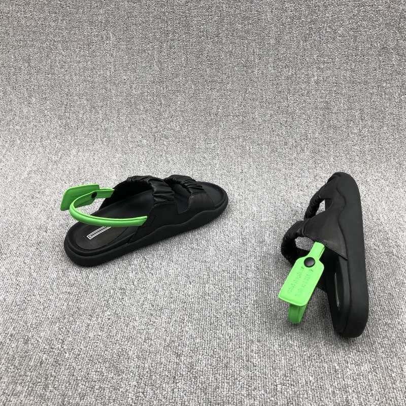 画像11: Women flat  leather soft sole sandals slippers ギャザーレザーフラットバックストラップサンダル スリッパ (11)
