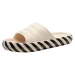 画像1: Unisex Diagonal stripes flip flops soft bottom sandals slippers   ユニセックス男女兼用  プラットフォームストライプ模様 フリップフロップ  シャワー ビーチ サンダル  (1)