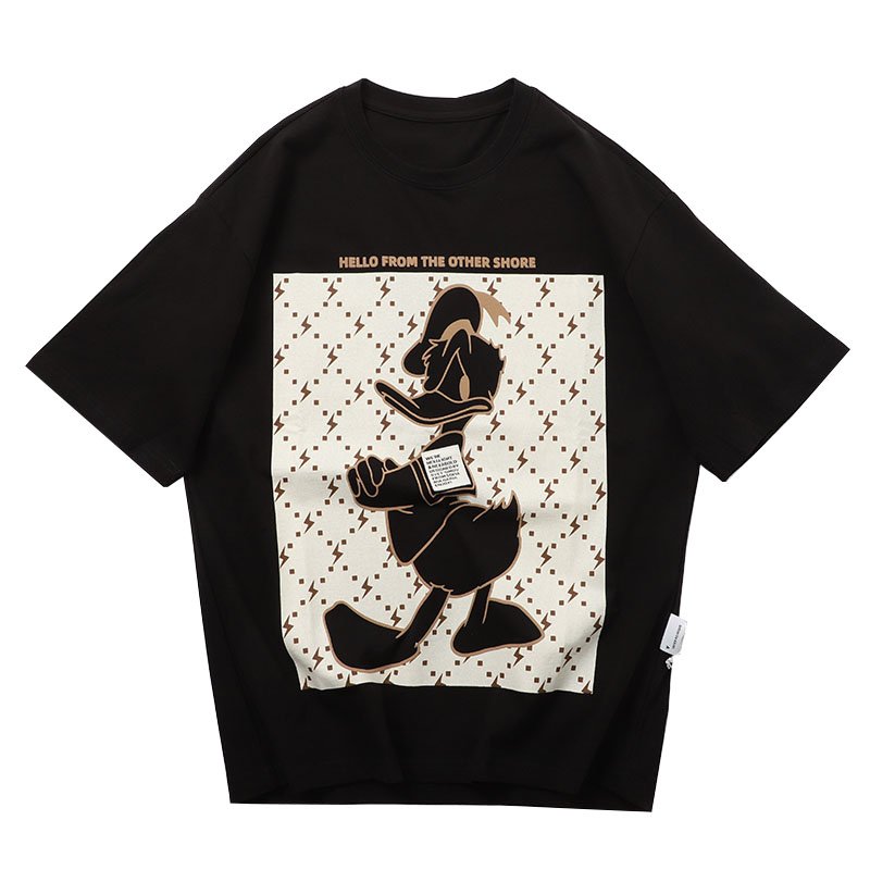 画像6:  Unisex Donald Duck Print T-shirt   男女兼用 ユニセックスアグリードナルドダック 半袖Tシャツ (6)