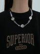 画像5: smiling face crying face thick chain necklace Jewelry 　男女兼用ユニセックススマイルフェイスネックレス (5)