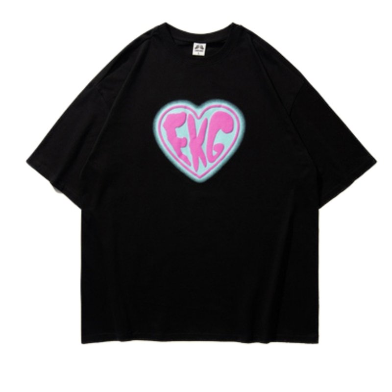 画像1: AWE GOD FKG Heart Tshirtsユニセックス 男女兼用 AWE GOD ハート Tシャツ (1)