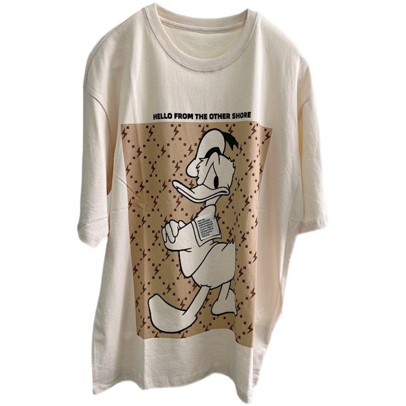 画像7:  Unisex Donald Duck Print T-shirt   男女兼用 ユニセックスアグリードナルドダック 半袖Tシャツ (7)