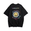 画像5:  Unisex Smile graphic oversized t-shirt　  男女兼用 ユニセックス ヒップホップスマイルグラフィックオーバーサイズTシャツ半袖Tシャツ (5)
