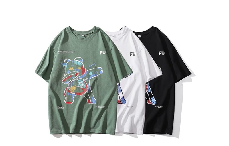 画像6:  Unisex Dancing Bear Oversized T-shirt   男女兼用 ユニセックス ペインティングダンシングベアオーバーサイズTシャツ (6)