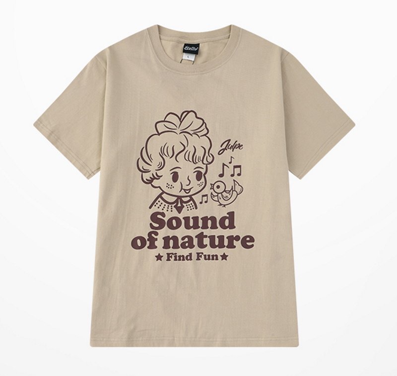 画像2:  Unisex sound of nature logo & girl t-shirt  男女兼用 ユニセックス sound of nature  ロゴ&ガールTシャツTシャツ半袖Tシャツ (2)