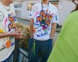 画像9:  Unisex smiley graffiti short-sleeved T-shirt　  男女兼用 ユニセックススマーリー ペインティングTシャツ (9)