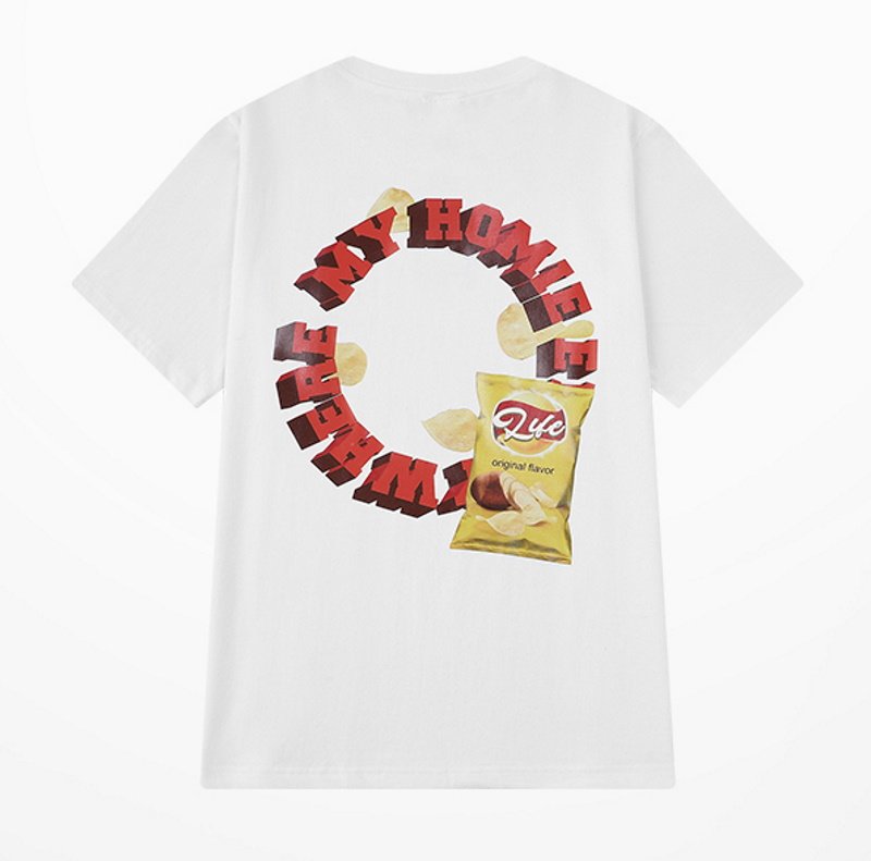 画像5: Unisex Hip Hop & Potato Chip T-shirt  男女兼用 ユニセックス ヒップホップ&ポテトチッププリント半袖Tシャツ (5)